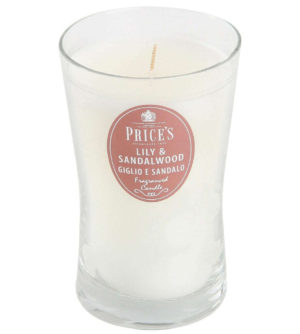 Price´s SIGNATURE vonná svíčka ve skle Lilie&santálové dřevo XL 615g