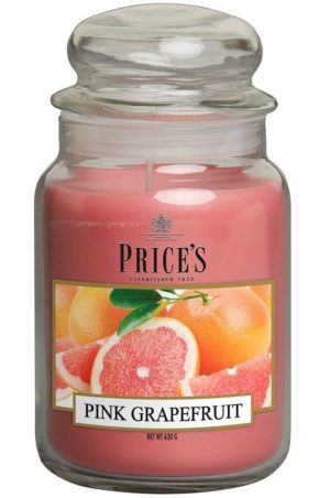 PRICE´S MAXI svíčka ve skle Růžový grapefruit, hoření 150h