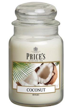 PRICE´S MAXI svíčka ve skle Exotický kokos, hoření 150h