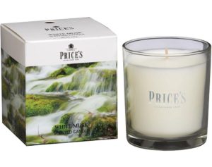 Price´s FRAGRANCE vonná svíčka ve skle Bílé pižmo 350g