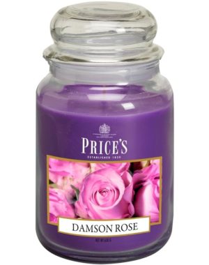 PRICE´S MAXI svíčka ve skle Purpurová růže, hoření 150h