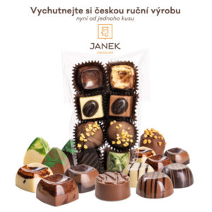 Domácí degustace čokolády s čokoládovnou Janek + krabice čokolád, pralinek a oříškového krému