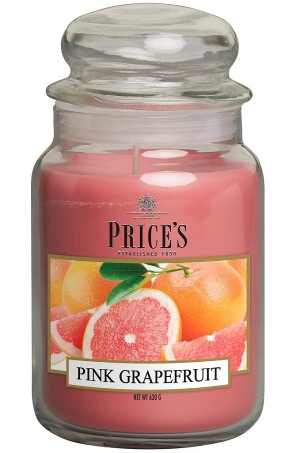 PRICE´S MAXI svíčka ve skle Růžový grapefruit, hoření 150h - Obrázek 3