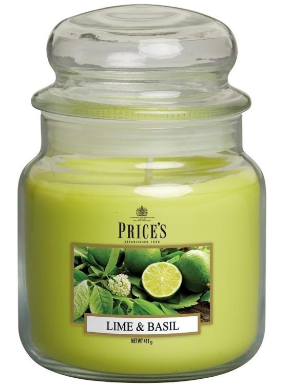 PRICE´S MIDI svíčka ve skle Limetka&Bazalka, hoření 90h - Obrázek 4
