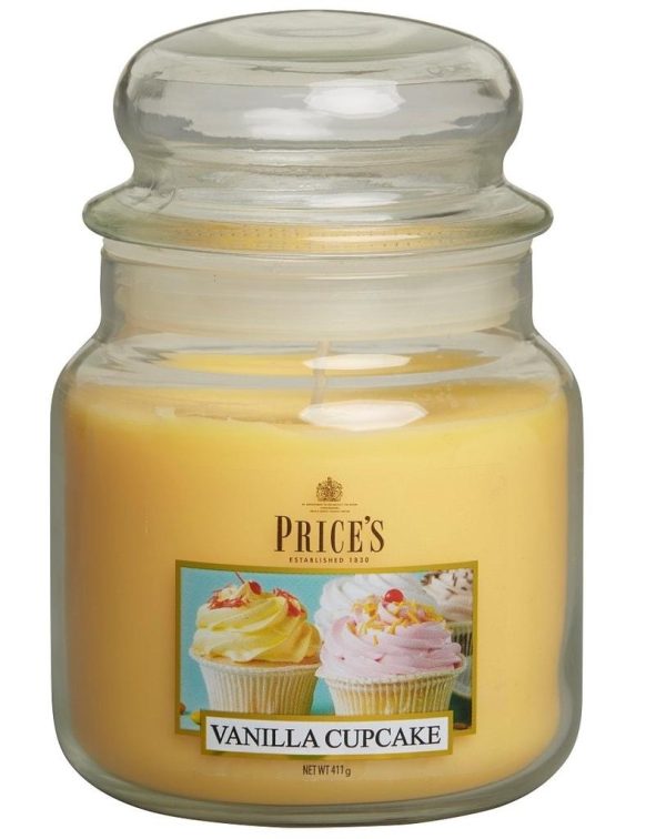PRICE´S MIDI svíčka ve skle Vanilkový cupcake, hoření 90h - Obrázek 4