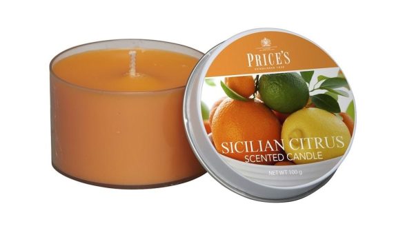 Price´s FRAGRANCE vonné svíčky Sicilské citrusy 123g 3ks - Obrázek 2