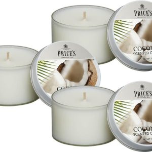 Price´s FRAGRANCE vonné svíčky Exotický kokos 123g 3ks