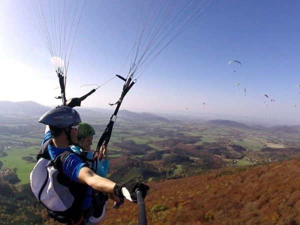 Tandemový paragliding - akrobatický let + videozáznam ZDARMA